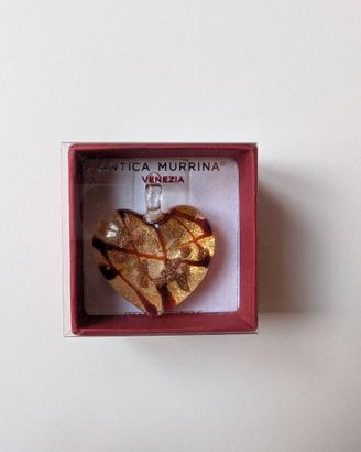 Ciondolo Cuore Antica Murrina Venezia in Vetro Mur