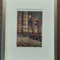 quadro "Interno Duomo d'Alba" G. Della Piana 