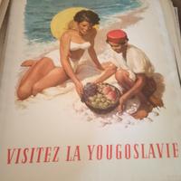 manifesto poster pubblicitario visita Jugoslavia