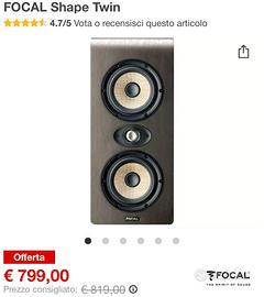 FOCAL Shape Twin cassa Monitor