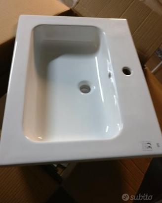 Lavabo incasso ceramica RAK 612x475, nuovo