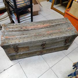 BAULE MILITARE MEDICATURA MISURE 95X42X35 buono