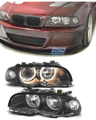 FARI BMW E46 2 PORTE 99-03 ANGEL EYES FONDO NERO