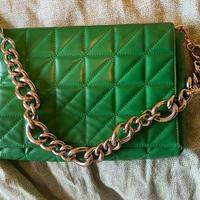 Borsa Prima Donna verde smeraldo trapuntata