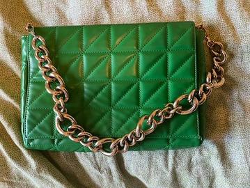 Borsa Prima Donna verde smeraldo trapuntata
