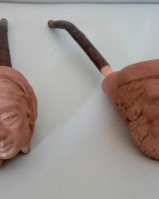 Pipe siciliane in terracotta di Rosario Raffaele