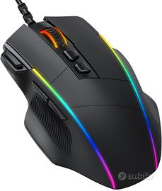 Mouse Gaming RGB Ergonomico 8000 DPI 8 Pulsanti Pr