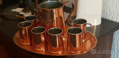 Servizio boccali in rame