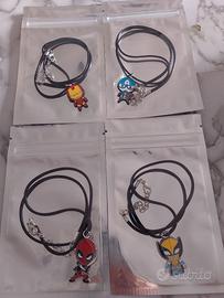 Collane Marvel vari personaggi colorati,unisex