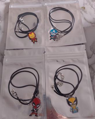 Collane Marvel vari personaggi colorati,unisex