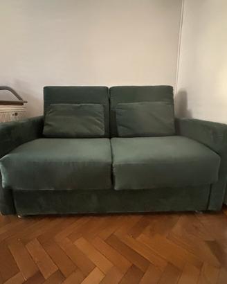 Divano letto in alcantate verde bosco