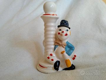 Soprammobile pagliaccio ceramica