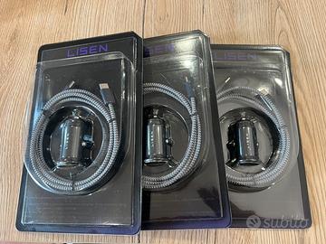Set accendisigari auto 3 pezzi USB-C cavo C-C