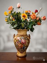 Splendido Vaso in Ceramica Decorato a Mano in Stil