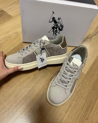 Sneakers U.S. Polo Assn. Caius001 Beige - Nuove