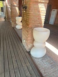 Vaso luminoso da esterno a spirale di plastica 