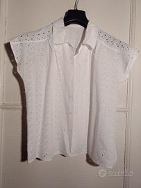 Camicia da donna con ricamo Sangallo