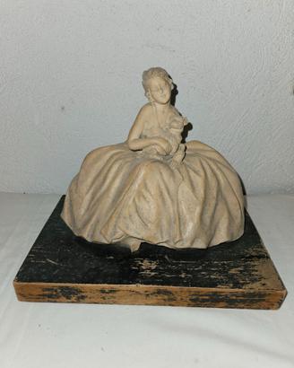 Statuina in terracotta antica firmata Tornati