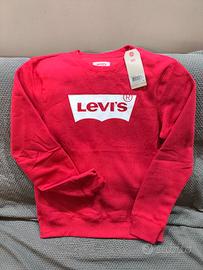 nuova felpa Levi's rossa 170 cm unisex 