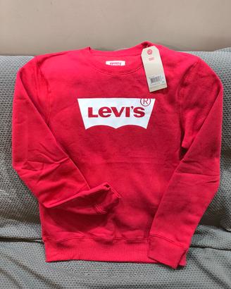 nuova felpa Levi's rossa 170 cm unisex 
