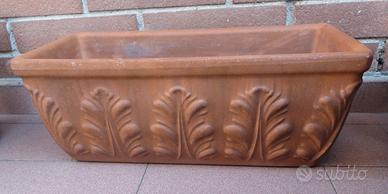 vaso fioriera in terracotta 42 cm
