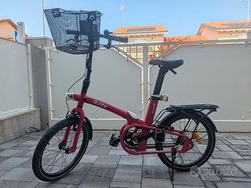 B'Twin Tilt 720 Pieghevole 20" Cinghia + Cestino