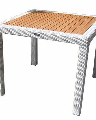 Tavolo da giardino in rattan sintetico
