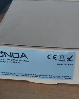 onda web cam 8Mpx 5v200m a