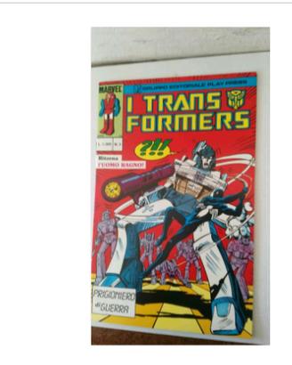 TRANSFORMERS N. 3 PLAY PRESS COSTUME NERO RARO