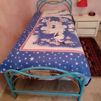 letto singolo in ottone