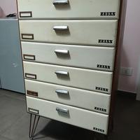 Vecchia Cassettiera Settimino Zeiss Modernariato I