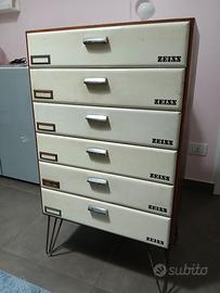 Vecchia Cassettiera Settimino Zeiss Modernariato I