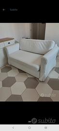 Divano letto bianco Ikea Hagalund