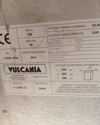 Caldaia a pellet Vulkania V-CUBE 22