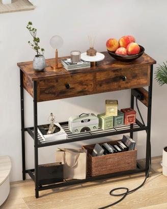 NUOVO Consolle Ingresso con 2 Cassetti e 2 Ripiani