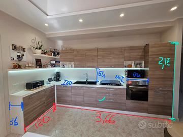 cucina con parete attrezzata 