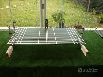 GRIGLIA BRACIERE 100X60 INOX PER CAMINO - ilSimo