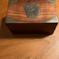 Scatola legno portacarte da gioco