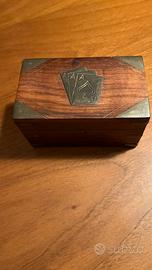 Scatola legno portacarte da gioco