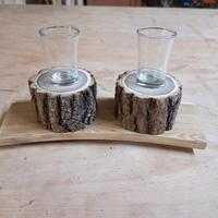 Tagliere porta bicchieri da liquore