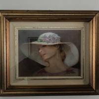 Quadro pastello firmato Anna Taddei con cornice