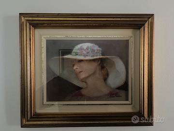 Quadro pastello firmato Anna Taddei con cornice