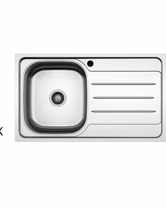 lavello da incasso inox 80 x 50 