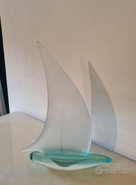 Barca a vela in vetro firmata " La Murrina"