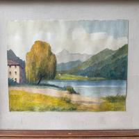 Acquerello su cartoncino, Laghetto del Cadore