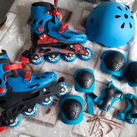 Rollerblade più kit boxe più kit karate