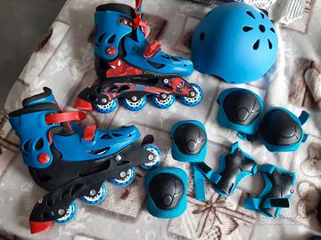 Rollerblade più kit boxe più kit karate