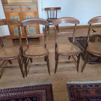 Sedie rustiche in legno massello