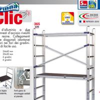 Facal Pinna Clic - Trabattello in alluminio 3,65m