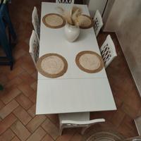 Tavolo in Legno in massello sbiancato